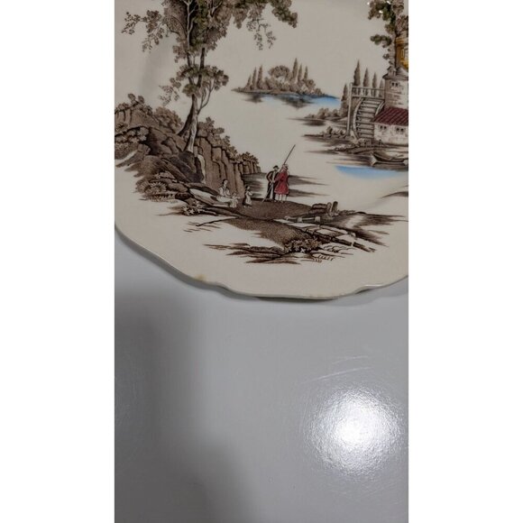 Johnson Brother The Old Mill Dinner Plate English Brown Transferware Collectible - Picture 4 of 11